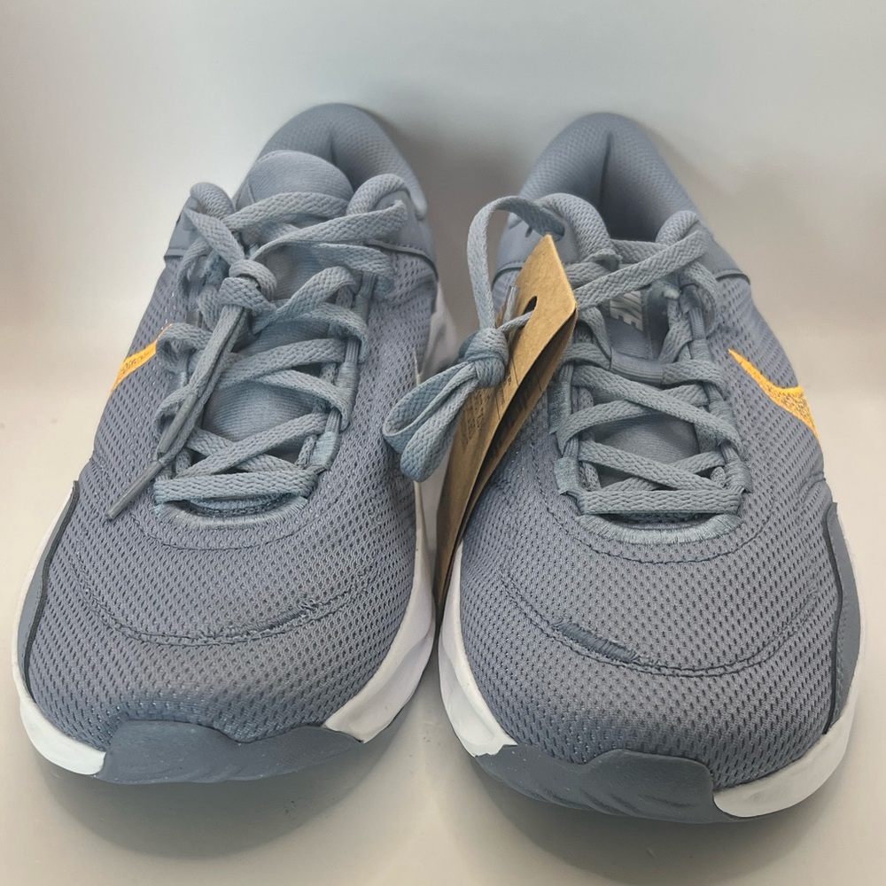 Nike Legend Essential 3 Gray and Orange Athletic Sneakers size 10